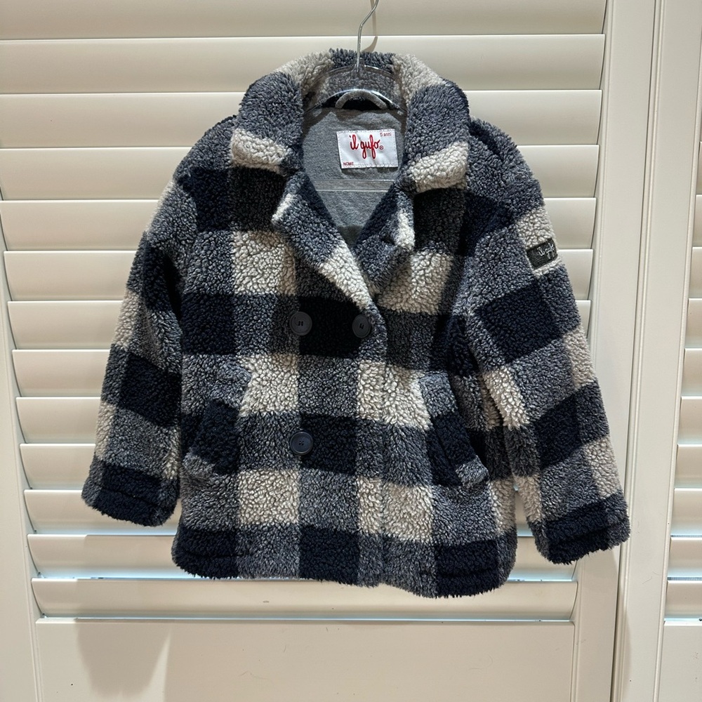 Il Gugo Plaid Sherpa Toddler Jacket size 5